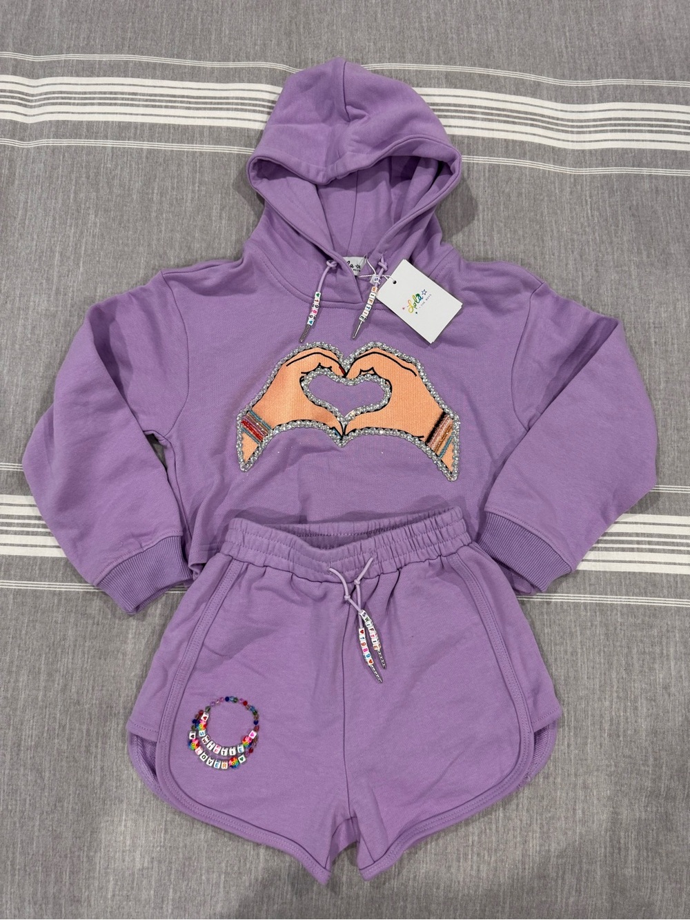Lola & The Boys Short Sweatshirt Set